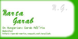 marta garab business card